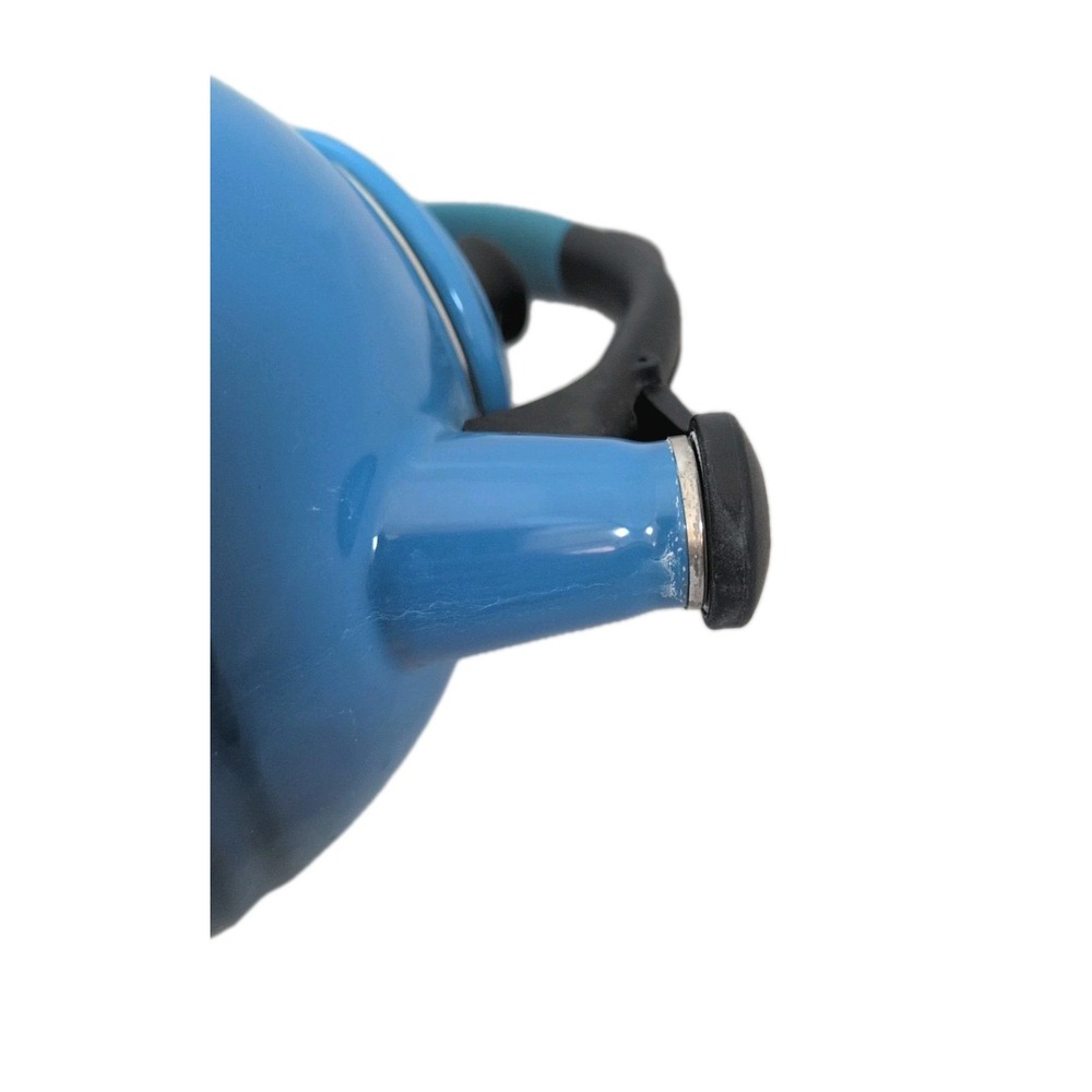 Le Creuset Enamel on Steel 1.6 Qt Oolong Tea Kettle, Marseille Blue - Picture 5 of 7